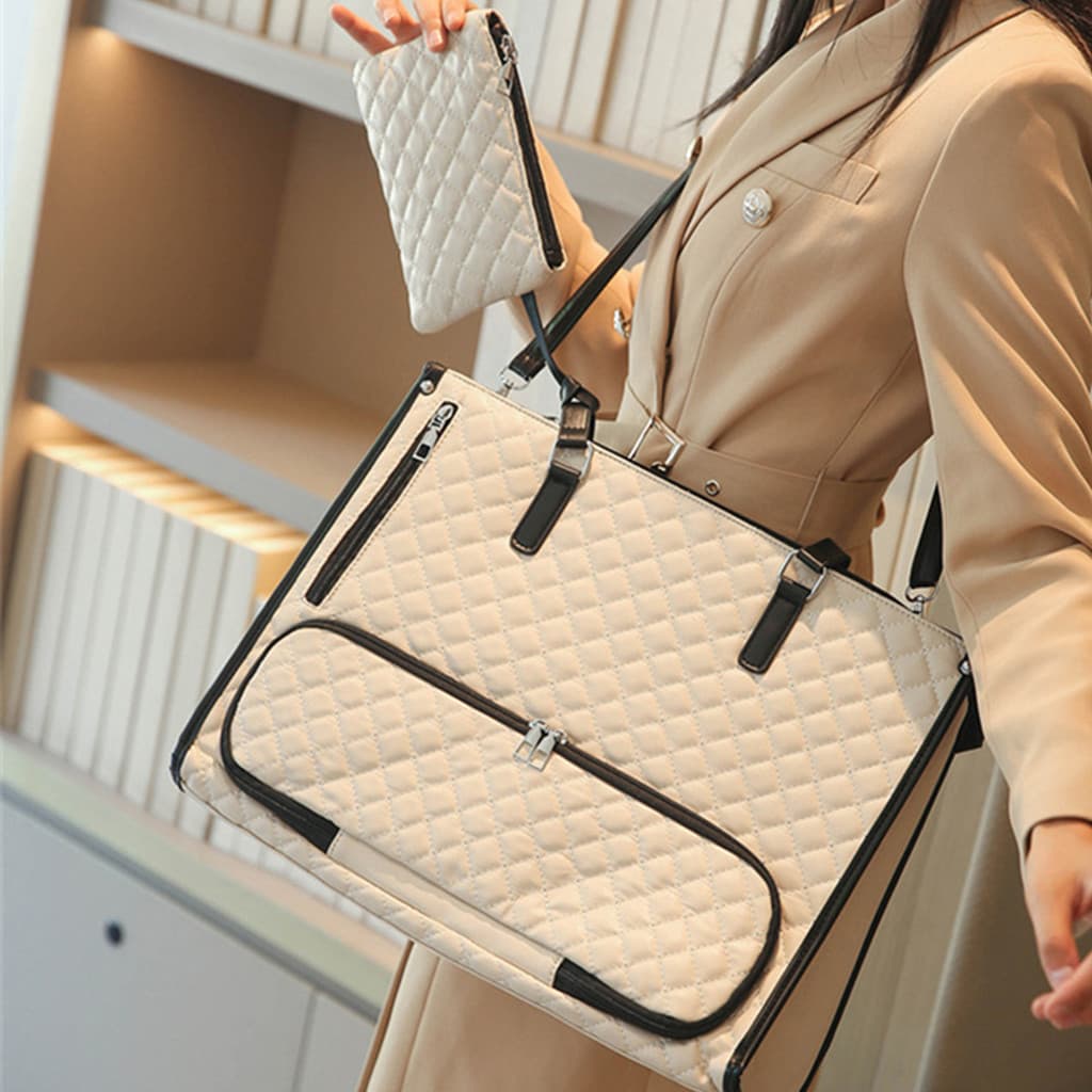 Bolsa Feminina Térmica 2 em 1 para Laptop 15.6'' e Marmita Grande Capacidade