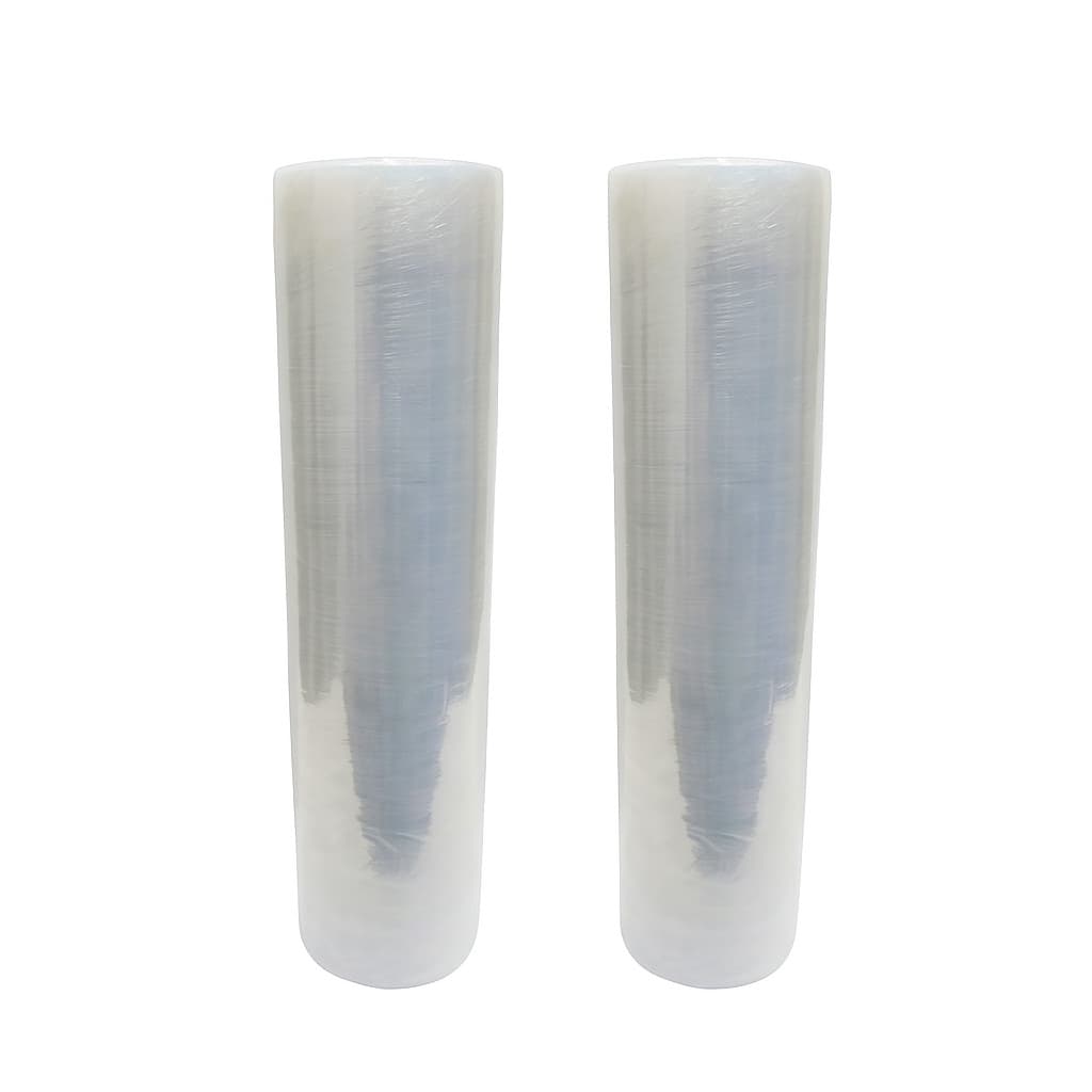 kit 2 bobinas filme stretch transparente 500x25 1kg S/tubete plastico estiravel embalagem logistica