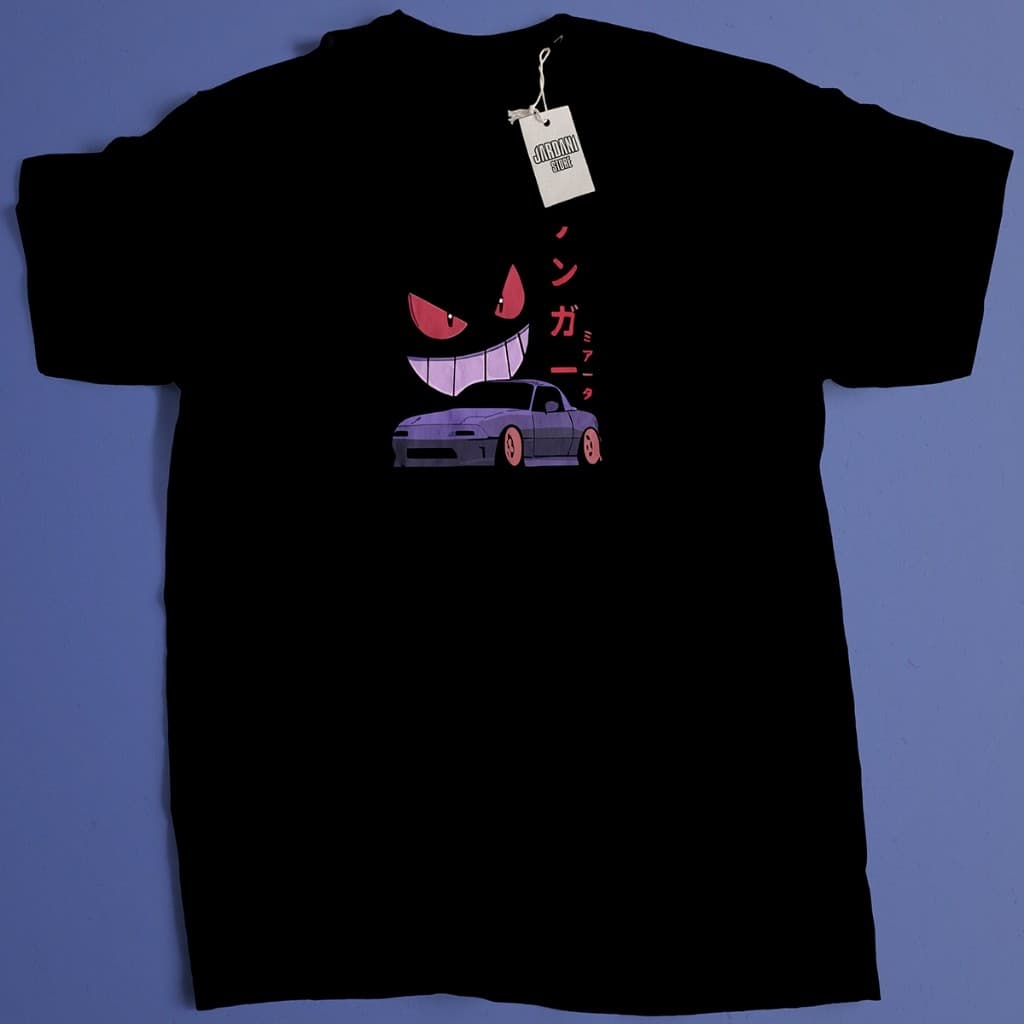 Camiseta Gengar Básica Unissex Streetwear Carros Japoneses 100% Algodão. Camisa Drift Gengar