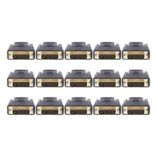 Kit De 15 Adaptador Hdmi Fêmea Para Dvi-d Macho 24+1