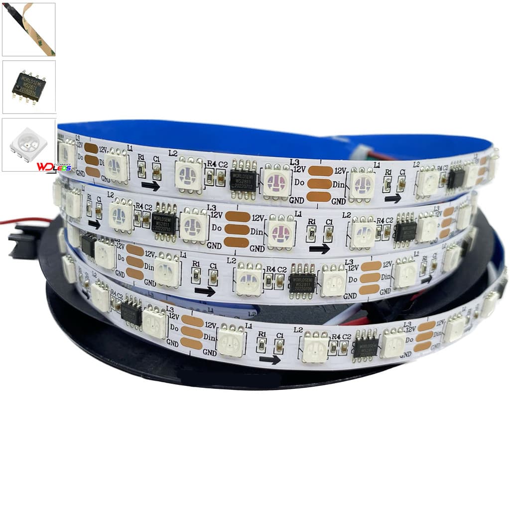 Fita Led Original Ws2811 5m 300l 12v Chip 2811 Alto Brilho.