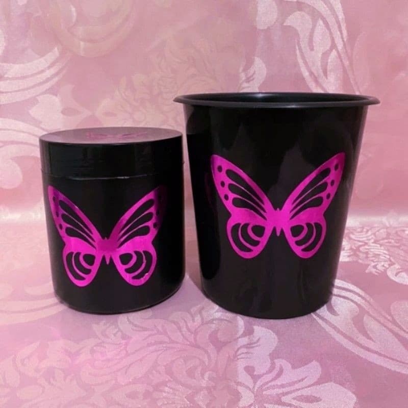 Kit Porta Pincéis Lápis Mais Organizador Pinça Treco Pink Plástico