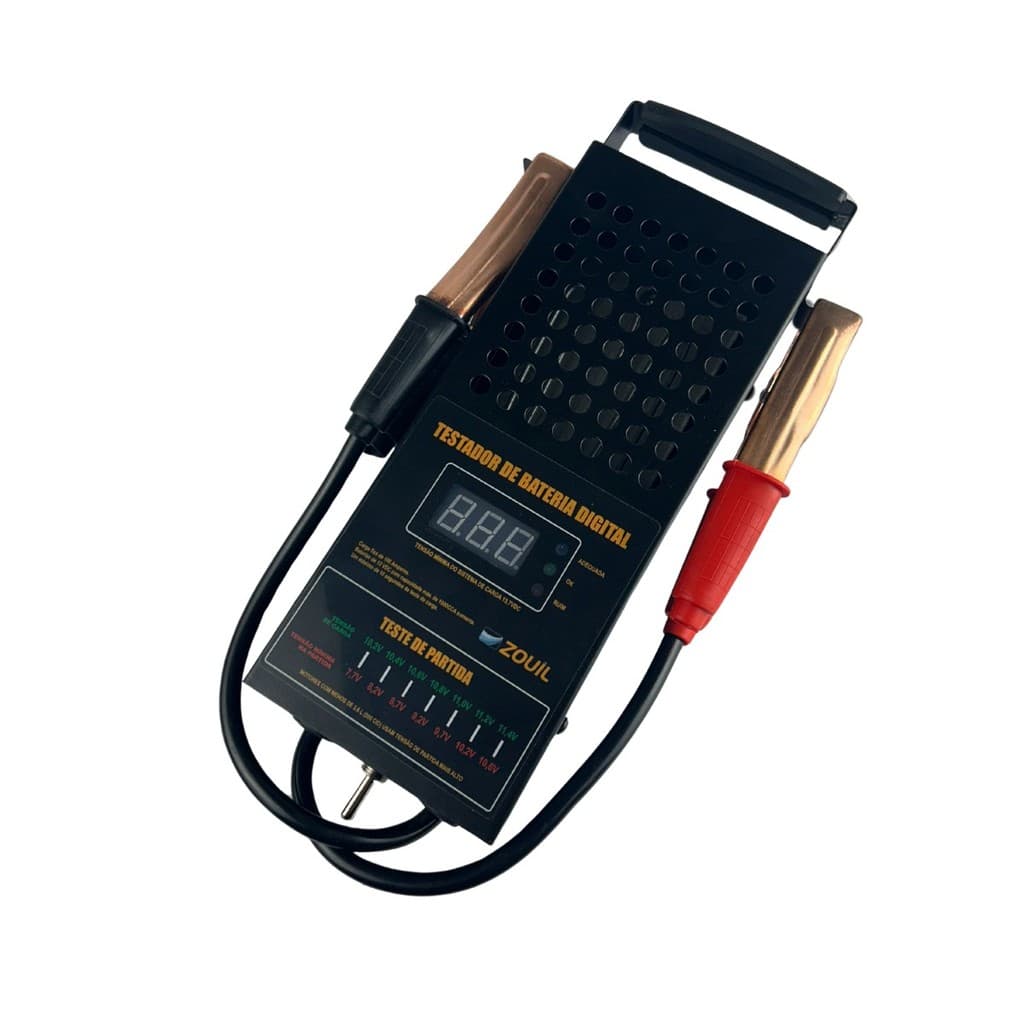 TESTADOR DE BATERIA COM VOLTIMETRO DIGITAL CARGA 100A