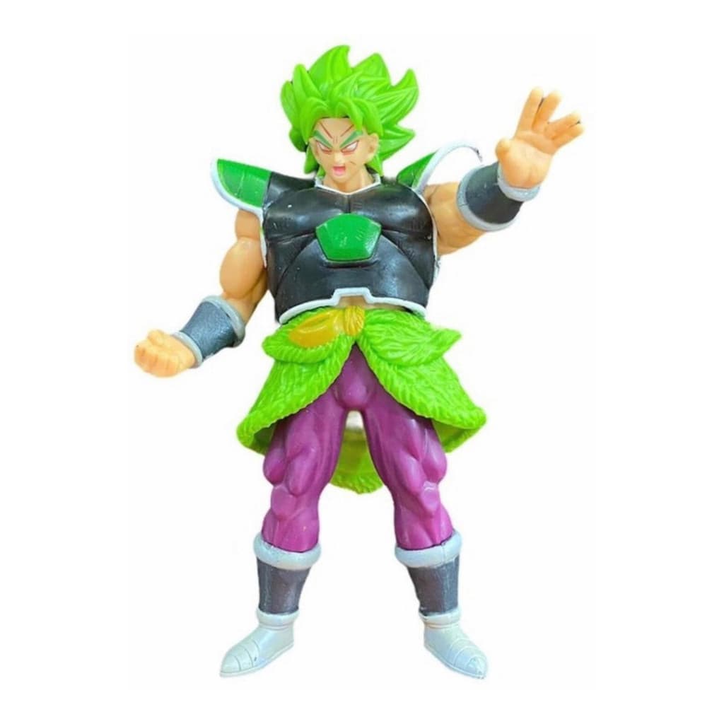 Boneco Dragon Ball Z Broly Super Sayajin Cabelo Verde - 18cm