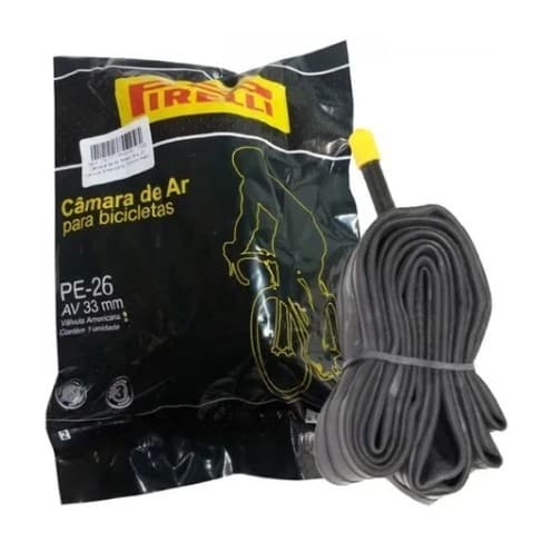Câmara Ar Balão Aro 26 X 1.90 Bico Grosso Pirelli A/V   -   1 Unid