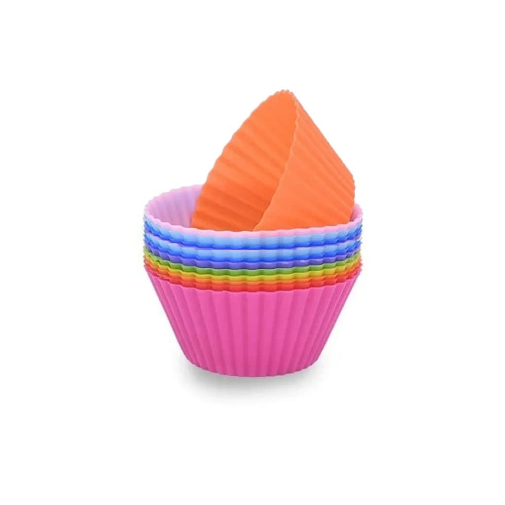 Formas de Silicone para Mini Cupcakes e Muffins Kit 12