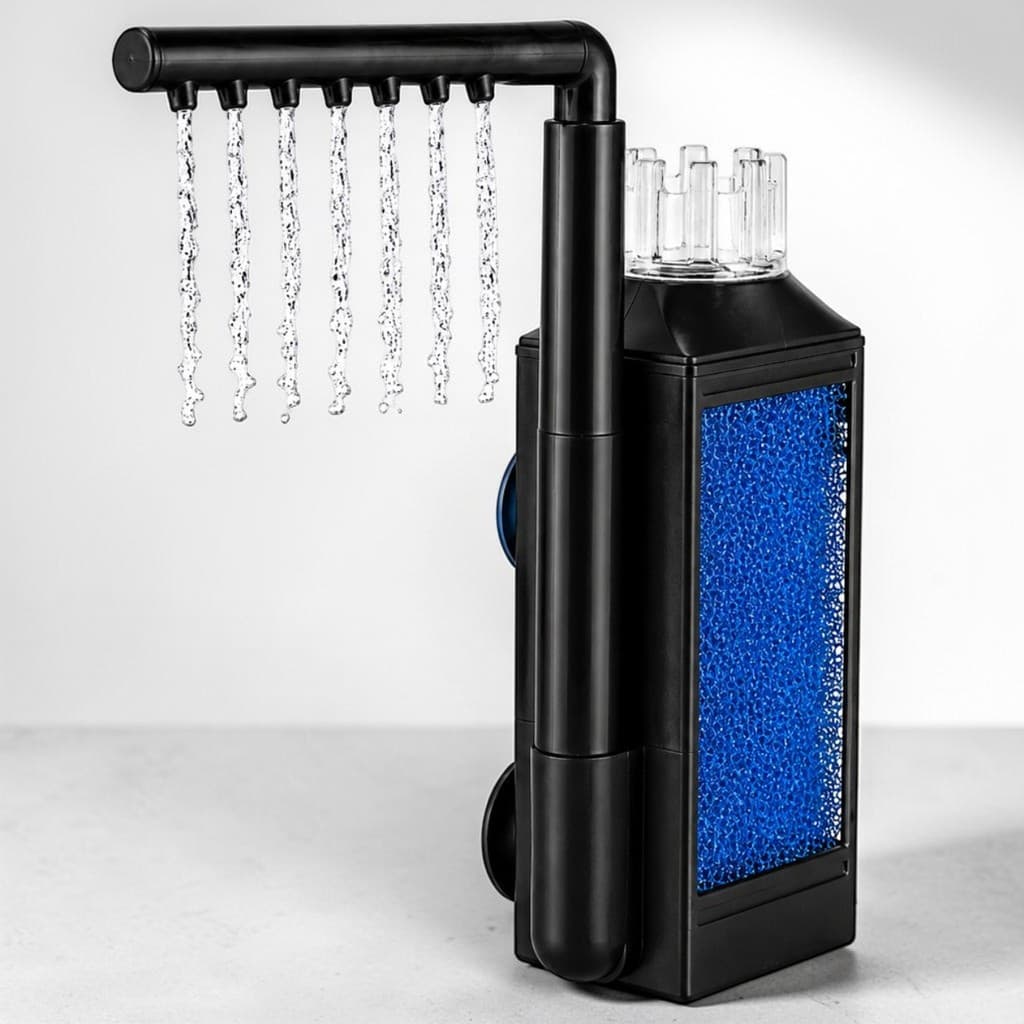 Mini Skimmer Filtro Interno Aquário 450L/h 50 Litros Remove Gordura Biofilme Limpa Água Superfície