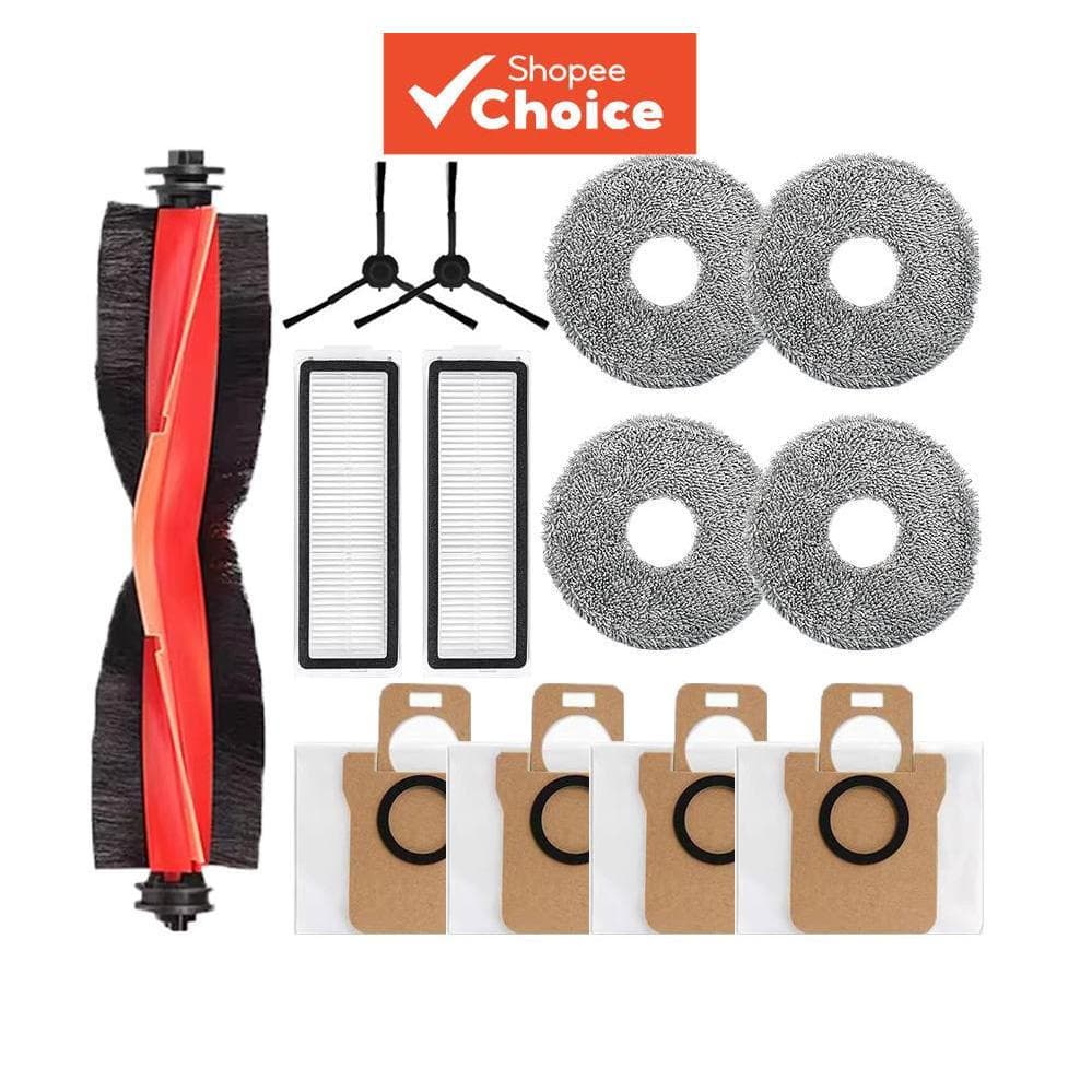 Acessórios para Xiaomi Robot Vacuum X20 Max/X20 Pro: Escova Principal, Escova Lateral, Pano de Limpeza, Filtro, Saco de