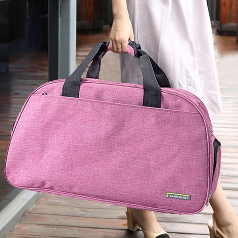 Bolsa de viagem portátil leve à prova d'água de grande capacidade Bolsa de viagem feminina Bolsa de bagagem de curta dis