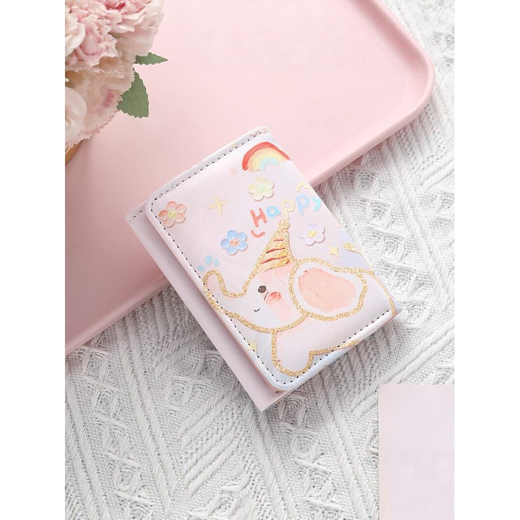 carteira feminina carteira Novo dos desenhos animados crianças carteira curta Multi-Slot para cartão bonito feminino peq