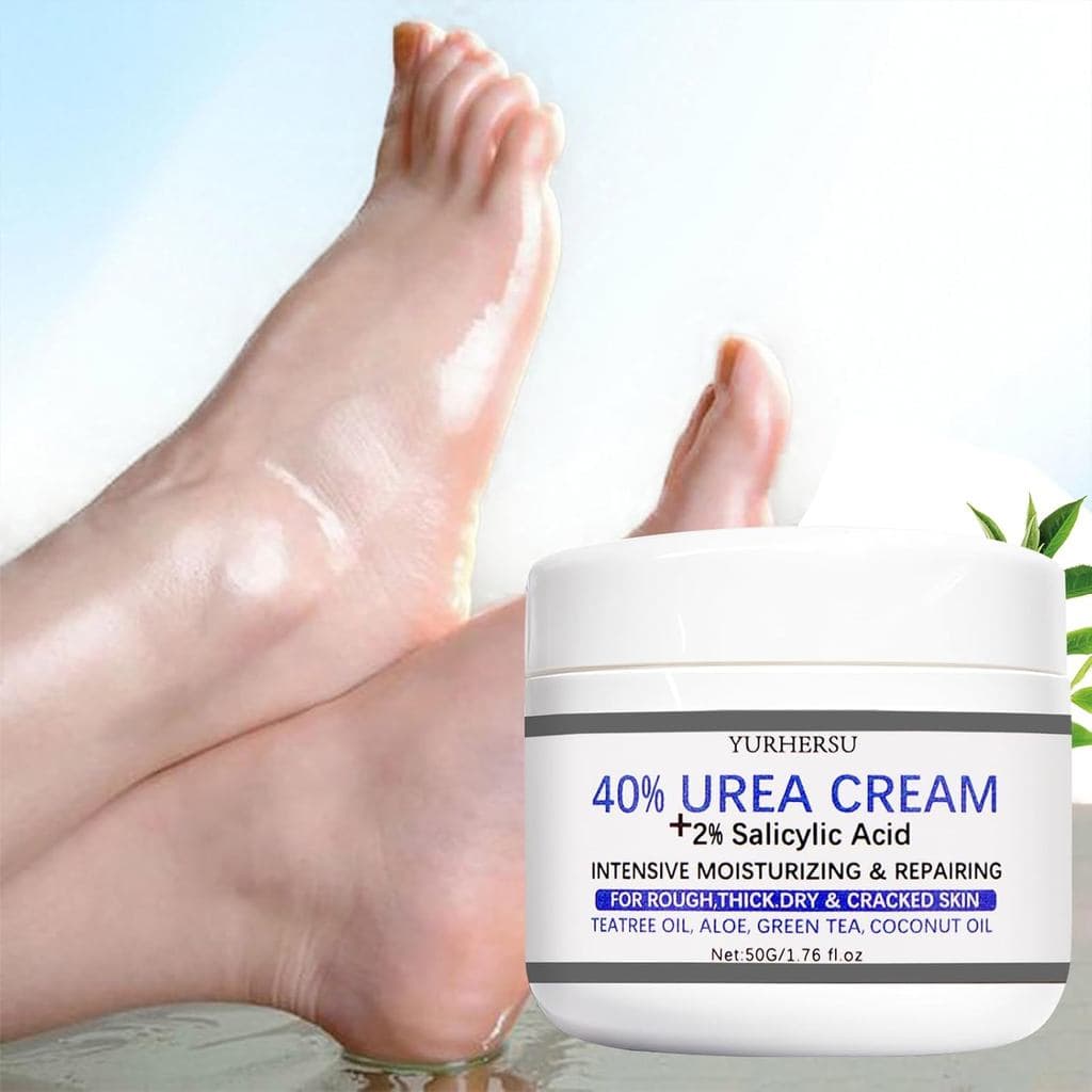 China YURHERSU Creme com 40% de Ureia e 2% de Ácido Salicílico, Creme Hidratante Intensivo para Pés com Pele Seca e Rach