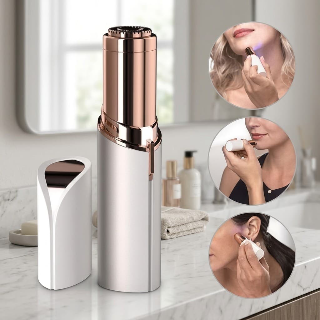 Depilador Facial Batom Portatil Aparador De Pelos Rosto Buço Indolor Eletrico Hipoalergenico Feminino Original