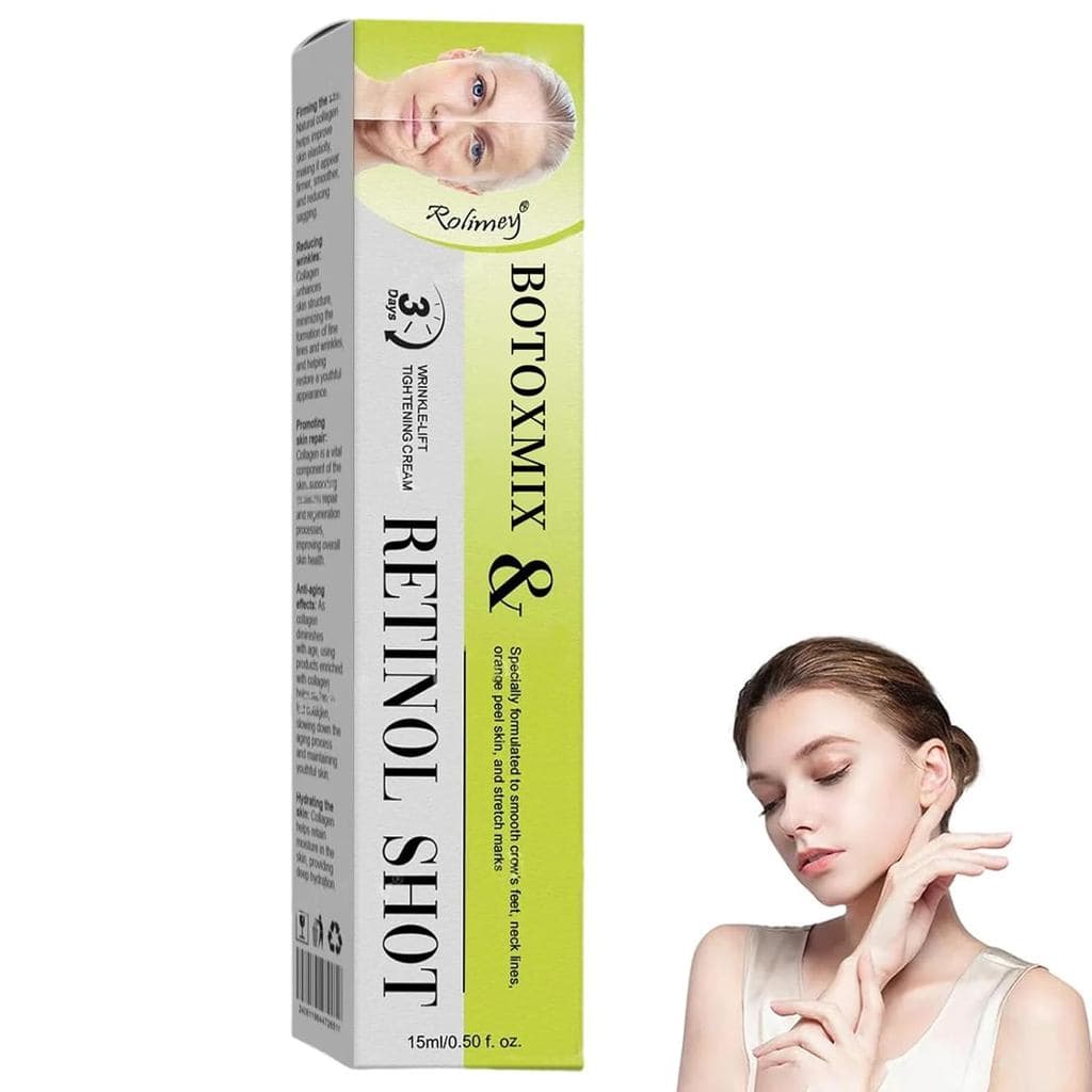 Rolimey Vita-A Retinol Shot Creme Firmador e Antirrugas, Sérum Natural de Retinol, Retinol Shot Intensificador de Firmez