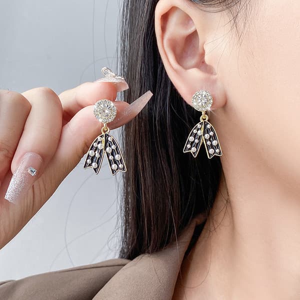 cartelas de brincos feminino kit brinco aço inoxidável ✴Brincos High-End temperamento cheio de diamante moda úni