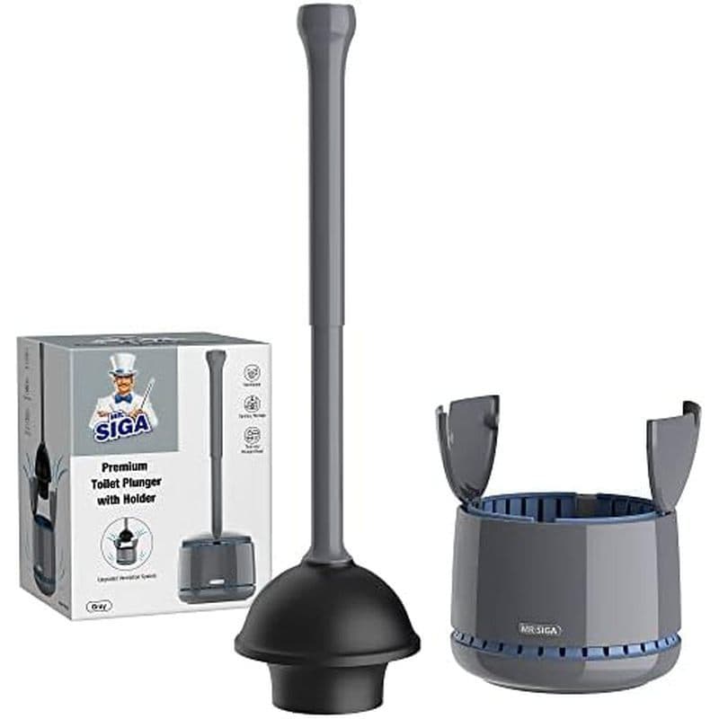 Êmbolo De Vaso Sanitário MR.SIGA Com Suporte , Resistente E Combinação De Para Limpeza De Banheiro , Branco
