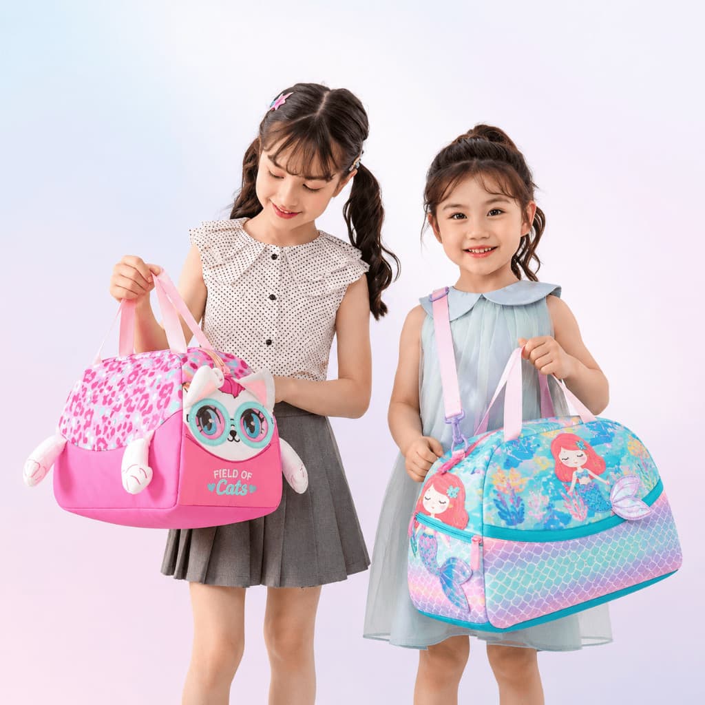 Bolsa Esportiva Infantil Nylon Resistente Respirável Organizador Viagem Creche Academia Escola