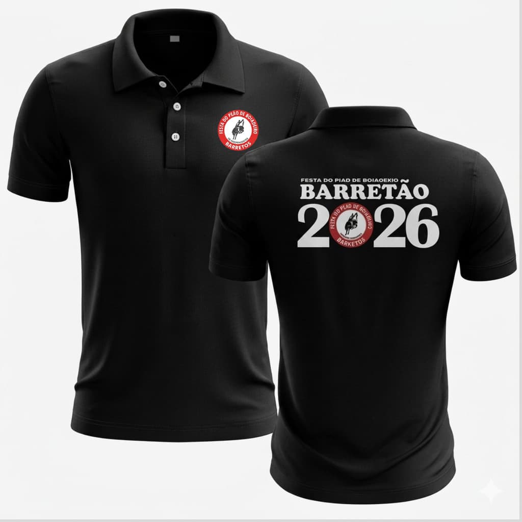 Camiseta Polo Barretos 2026 Festa Do Peão Rodeio Country 100% Algodão Envio Imediato Mood vest