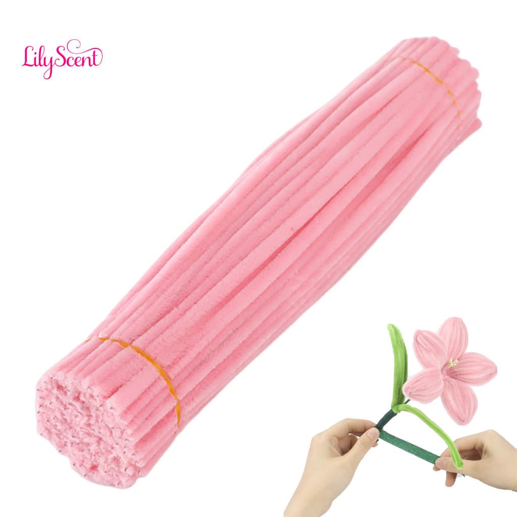 Pipe Cleaner Flower Making Kit Children Cleaners 100 Pcs Multi-color Craft – Chenille Stems for Diy Handmade for Decor