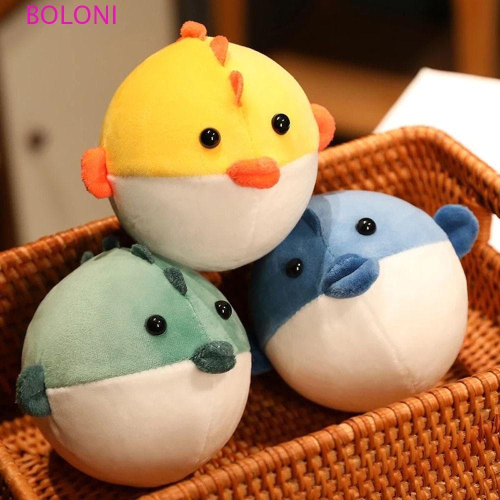 BOLONI Puffer Peixe Brinquedo De Pelúcia Boneca Animal Macio Dos Desenhos Animados Crianças Descompressão