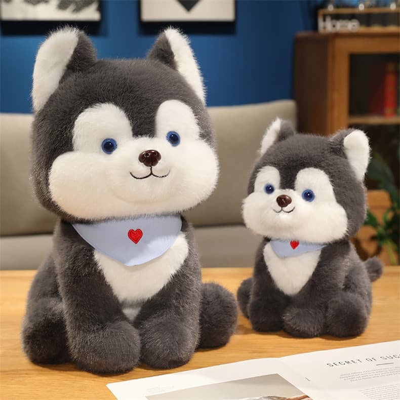 Brinquedo de Pelúcia Husky Russo Boneca Cachorrinho Fofo Presente de Brinquedo para Bebê
