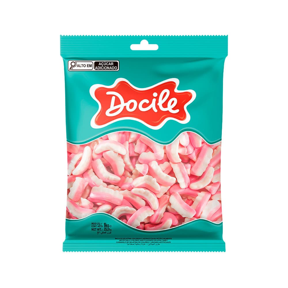Bala de Gelatina Dentes de Vampiro (Dentaduras) 1kg - Docile