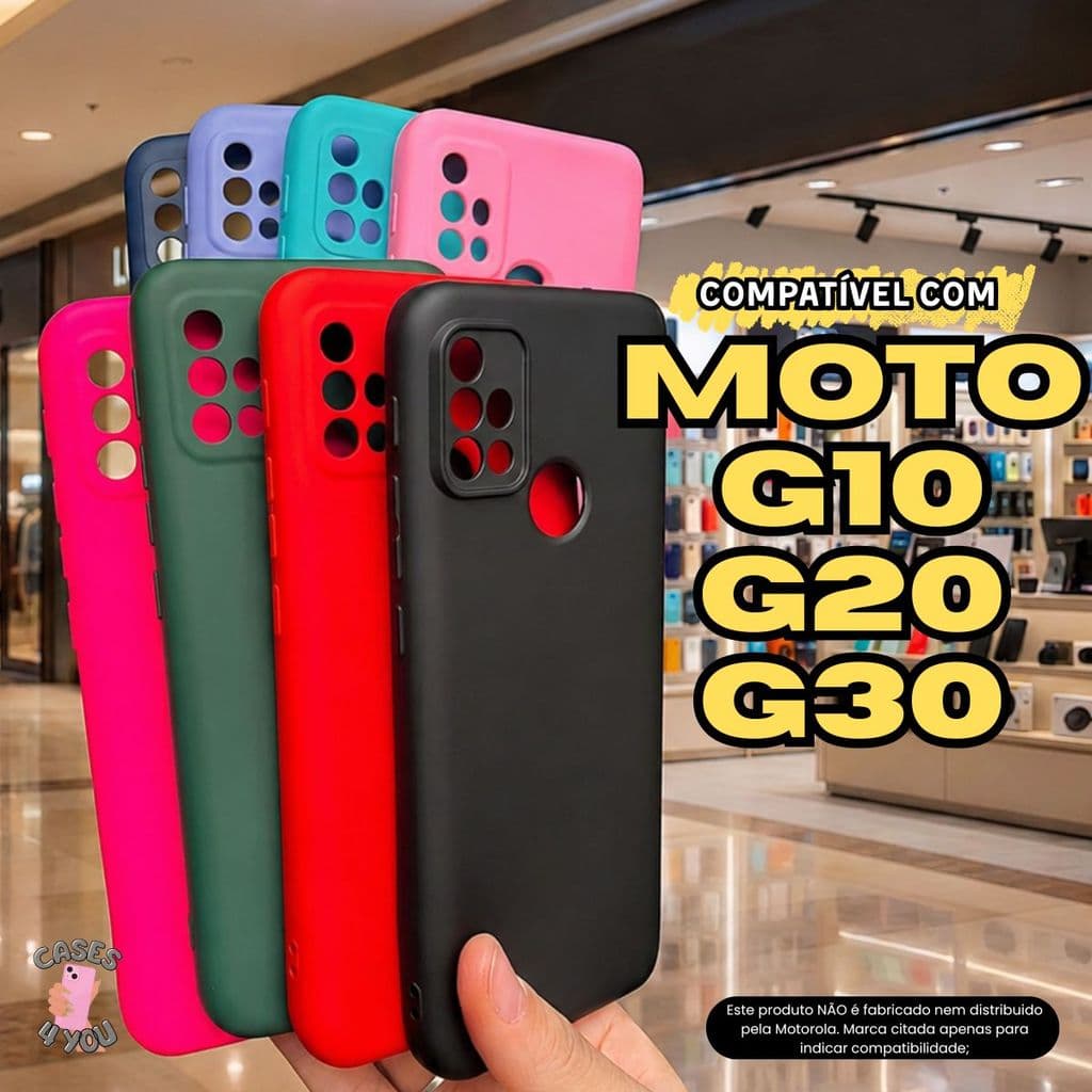 Case Capa Capinha Compatível com Motorola Moto G10 G20 G30 Aveludada Protetora
