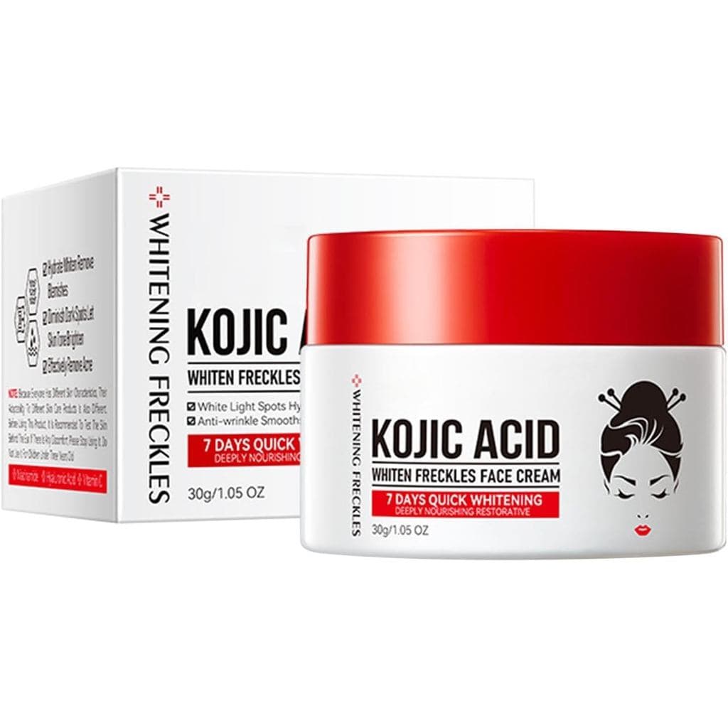 Kojic Acid  Cream, Powerful Black Skin Lightening Creme, Anti-Wrinkle, Brightening, Deep Moisturizing, Face And Body Moi