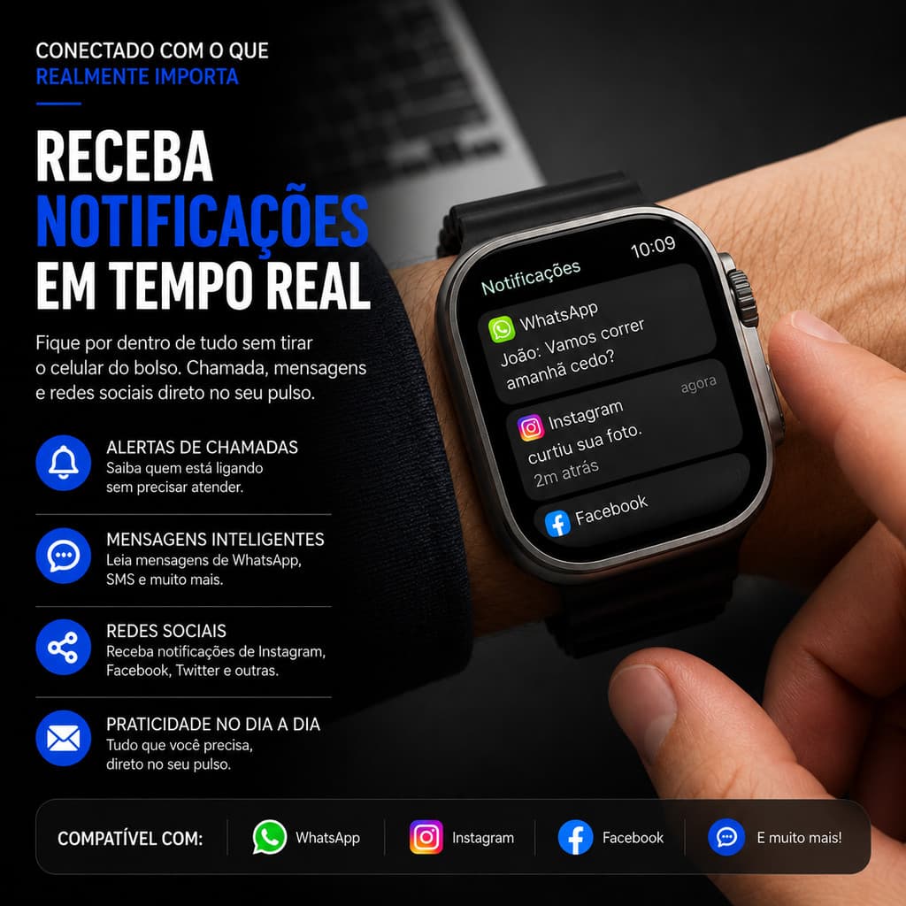 Relógio Inteligente S9 Ultra Max Series Versão Atualizada Alta Qualidade Estoque SP Entrega Rápida