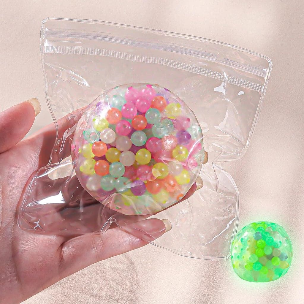 Bolas Antiestresse Artesanais Anboor, Bola de Apertar para Alívio do Estresse, Meditação com Ruído Branco, Melhora o Foc