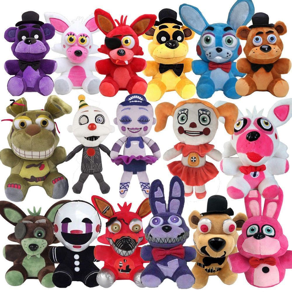 FNAF Cinco Noites No Pesadelo Freddy's Fredbear Foxy Bonnie Brinquedos De Pelúcia Macia Kids