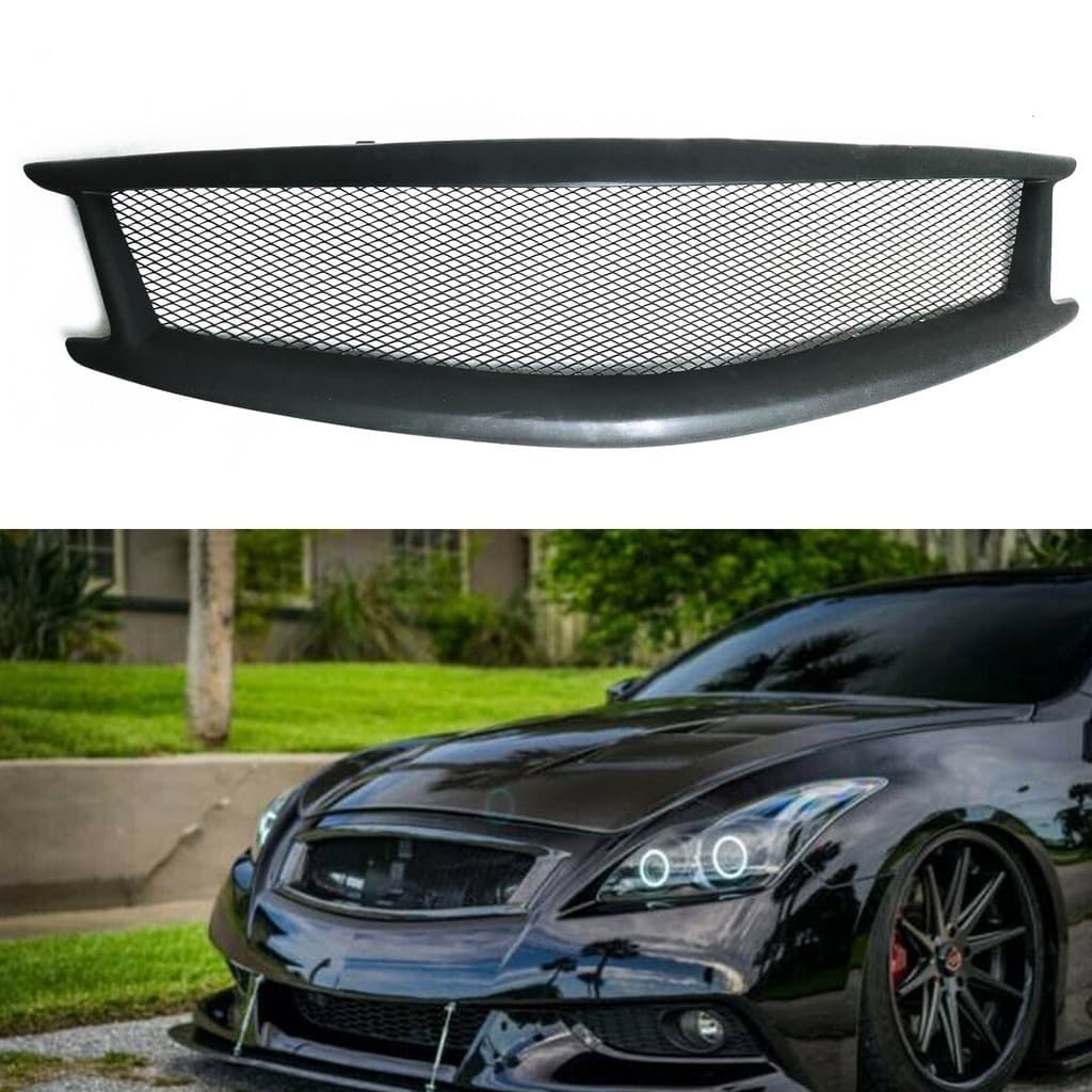 Grade Dianteira Grades De Corrida Para Infiniti G G37 Nissan Skyline 2008-2013 2 Portas Apenas Preto Fosco Carro Superio
