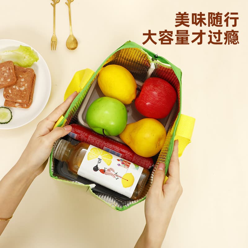 Bolsa térmica de grande capacidade, bolsa portátil para manter a comida fria, bolsa reutilizável à prova de vazamentos,
