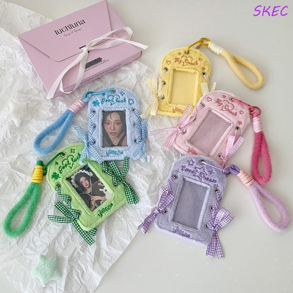 Moldura Para Cartão Fotográfico SKEC , Decoração Suspensa De Pelúcia , Suporte Coreano , Fita Doce