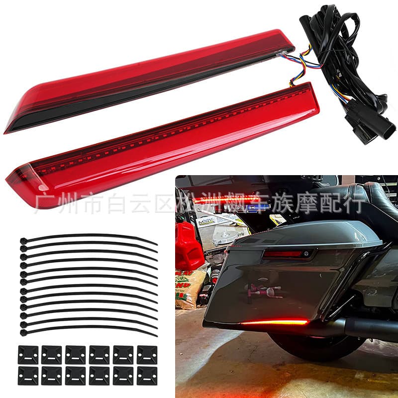 Caixa lateral da motocicleta correndo sinal de volta água caixa lateral luz LED para Harley grande deslizamento luz dupl