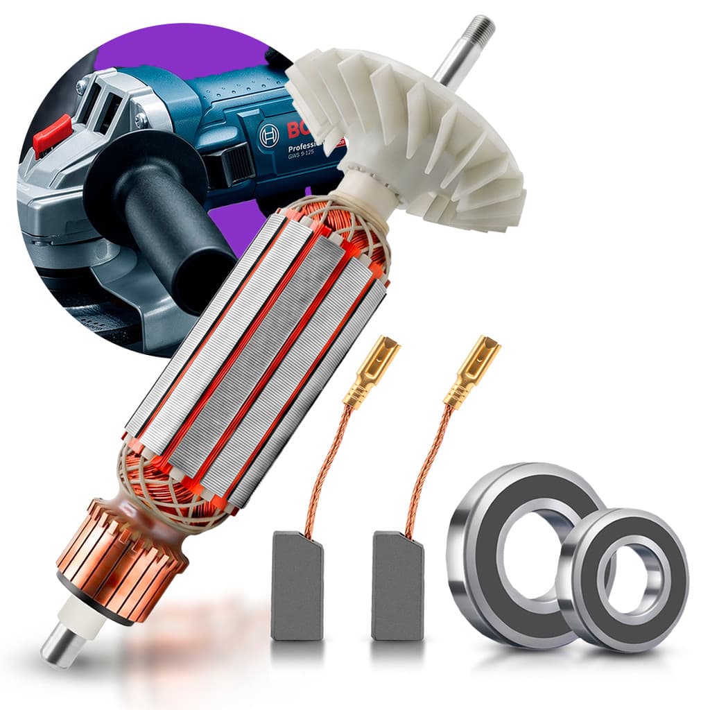 Induzido Completo Compatível Esmerilhadeira Bosch 1396 1C96 Regulador 110/220V