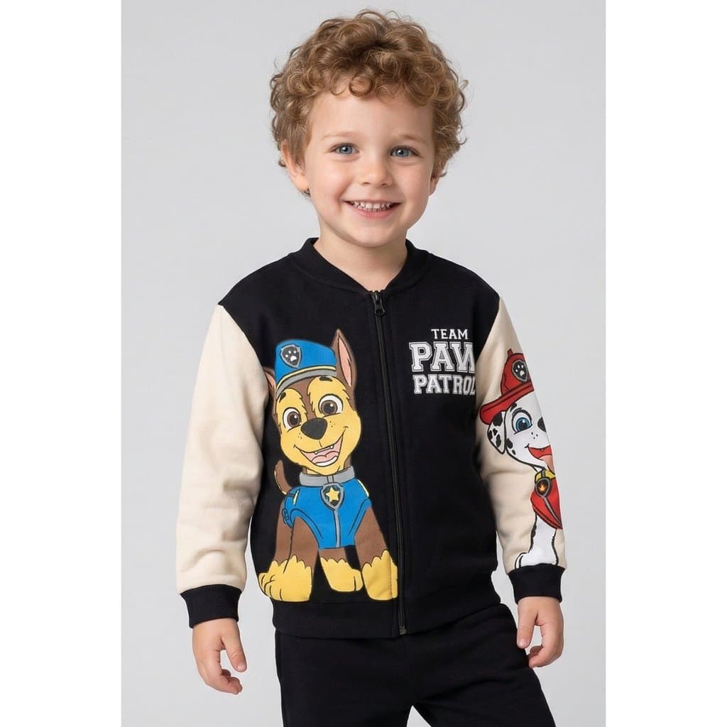Jaqueta Masculina Infantil Preta Patrulha Canina