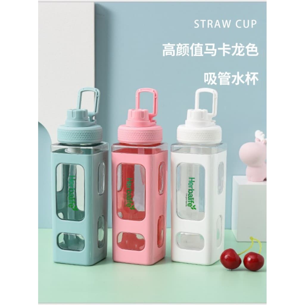 Combolai Shaker Cup com canudo plástico Milkshake proteína em pó Fitness copo de água esportes transfronteiriços HERBALI