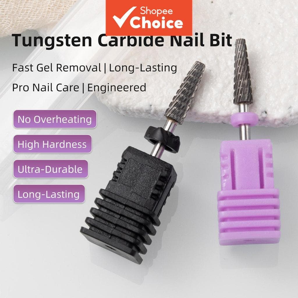 Brocas de Tungstênio para Unhas 3/32 Acessórios para Lixadeira Elétrica, Ferramenta para Manicure e Cutícula