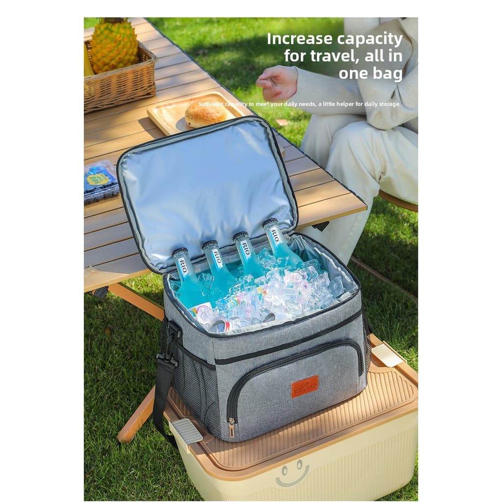 Grande Oxford Isolado Cooler Ice Bolsa Commute Camping Almoço Térmico Caixa De Armazenamento