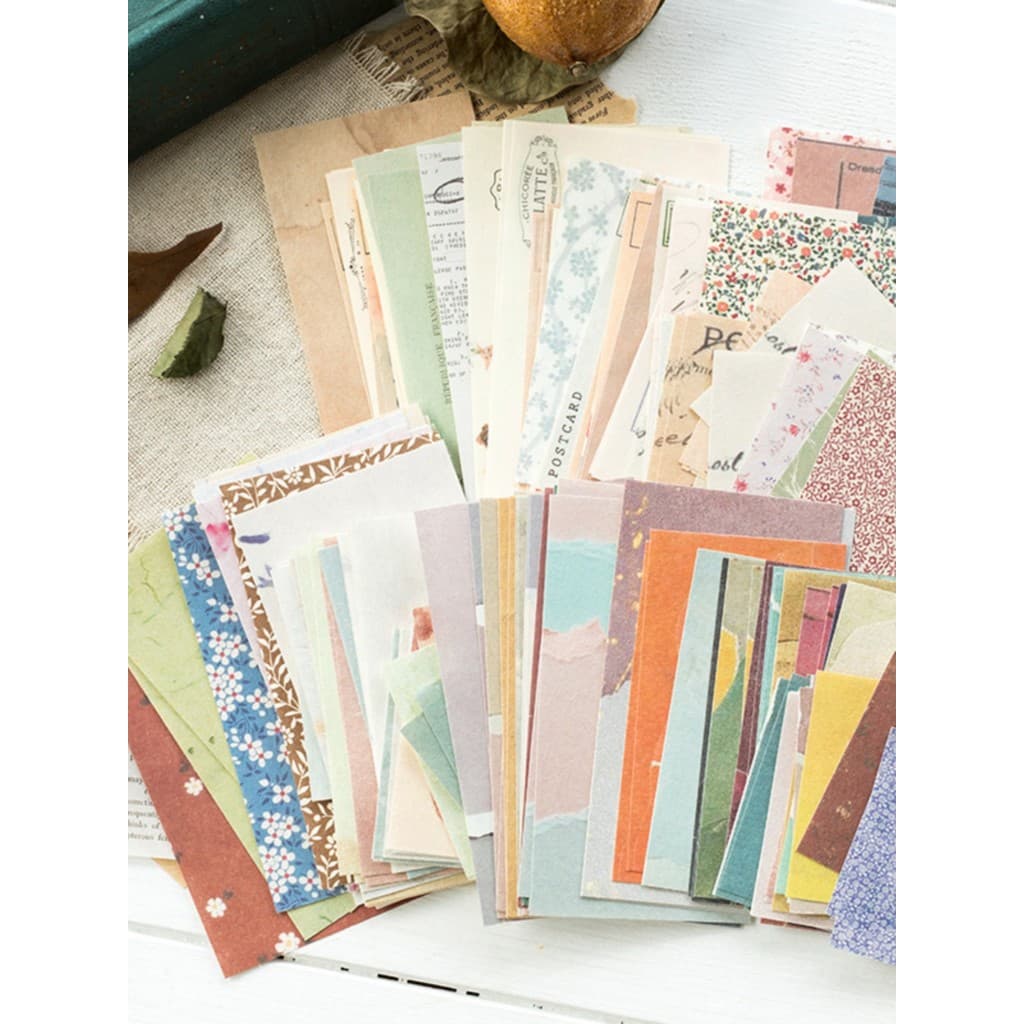 60 folhas de luz coreana Retro manual material papel vila jardim manual colagem Base fundo decoração material pintura