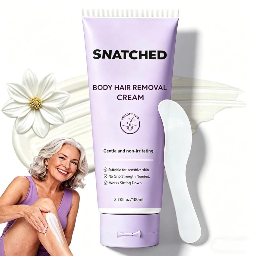Creme Depilatório Snatched, Creme Corporal Suave para Remoção de Pelos para Mulheres com Mais de 65 Anos, Não Requer For