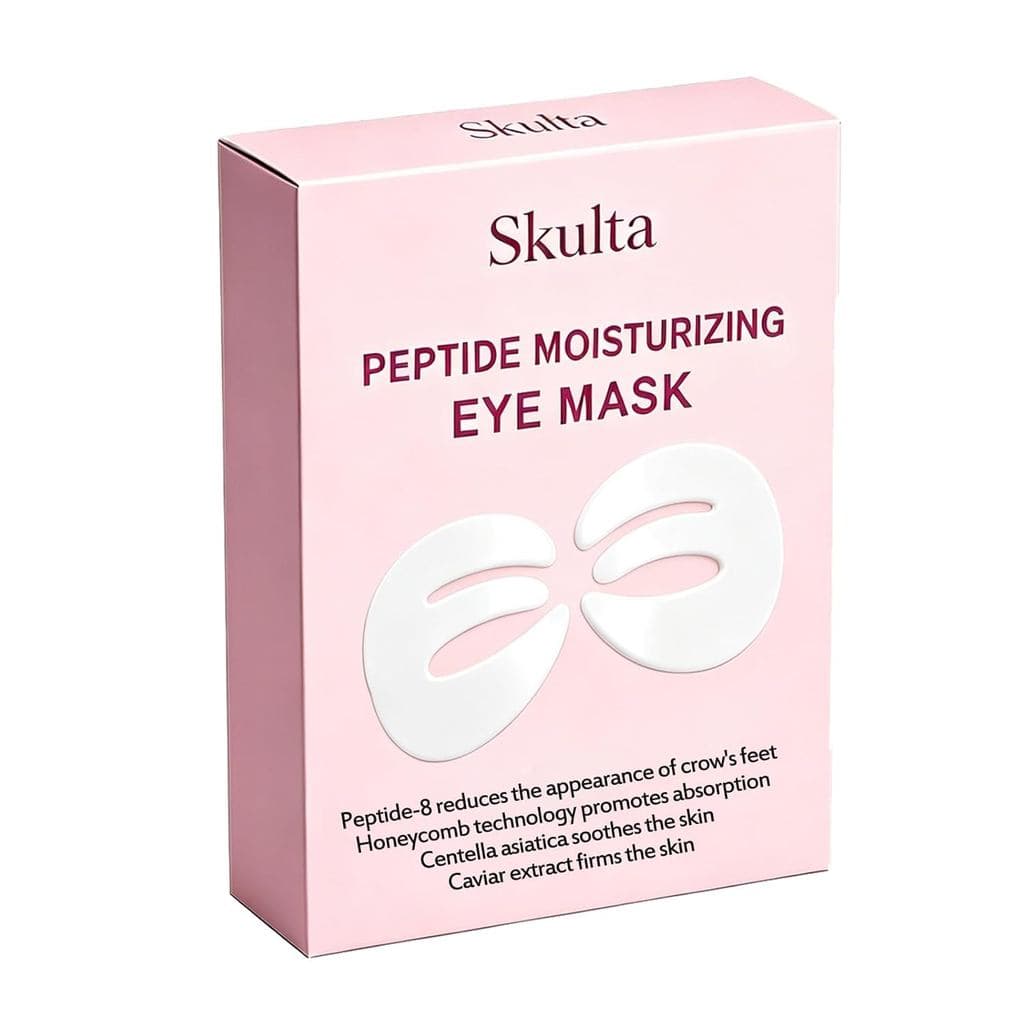 Máscara para Olhos com Peptídeos Profundos Skulta, Design de Três Peças que Cobre Toda a Área dos Olhos, Adequada para a
