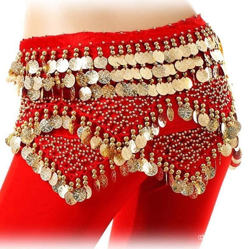 Desgaste Da Dança Das Mulheres Prática Roupas Triângulo Hip Lenço Colorido Strass Ajustável Fit 300 Moedas De Our
