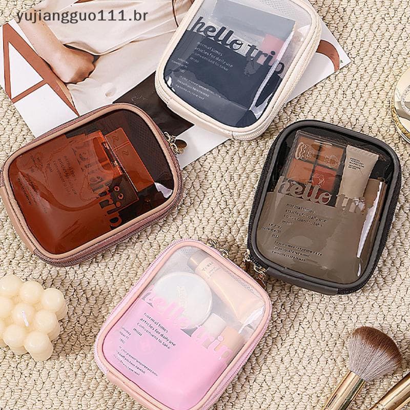 # Novo Bolsa Organizadora De Maquiagem Para Viagem , Pequena , Fofa , Formal , Cosméticos , Zíper , Armazenamento De Pro