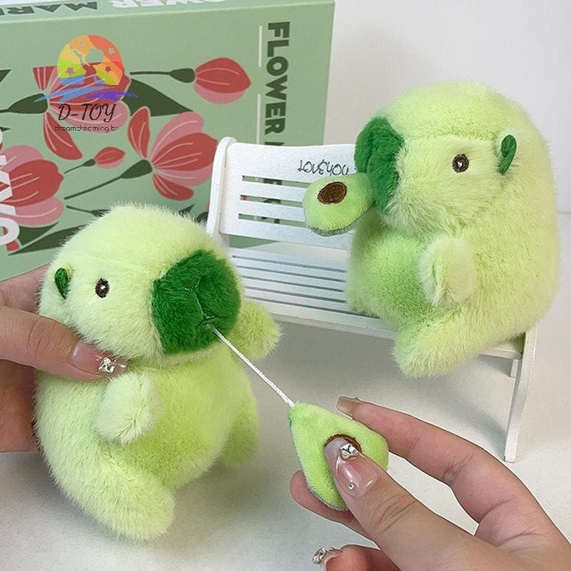D-Toy Bonito Dos Desenhos Animados Abacate Capivara Pingente Puxando Corda Vibrar Brinquedo De Pelúcia Boneca Saco Pendu