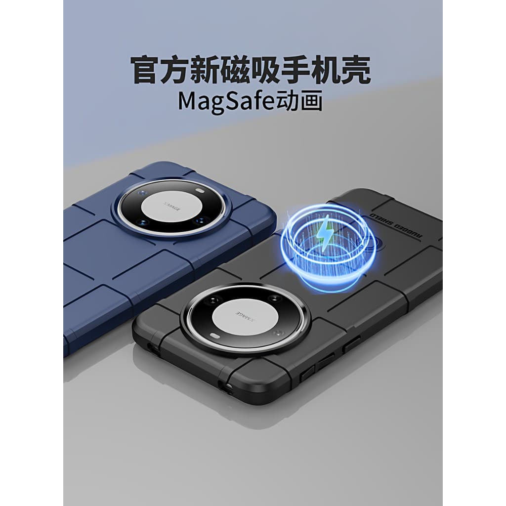 Adequado para Huawei Mate60Pro + capa de telefone resistente a choques MagSafe magnética Mag60pro capa de telefone borda