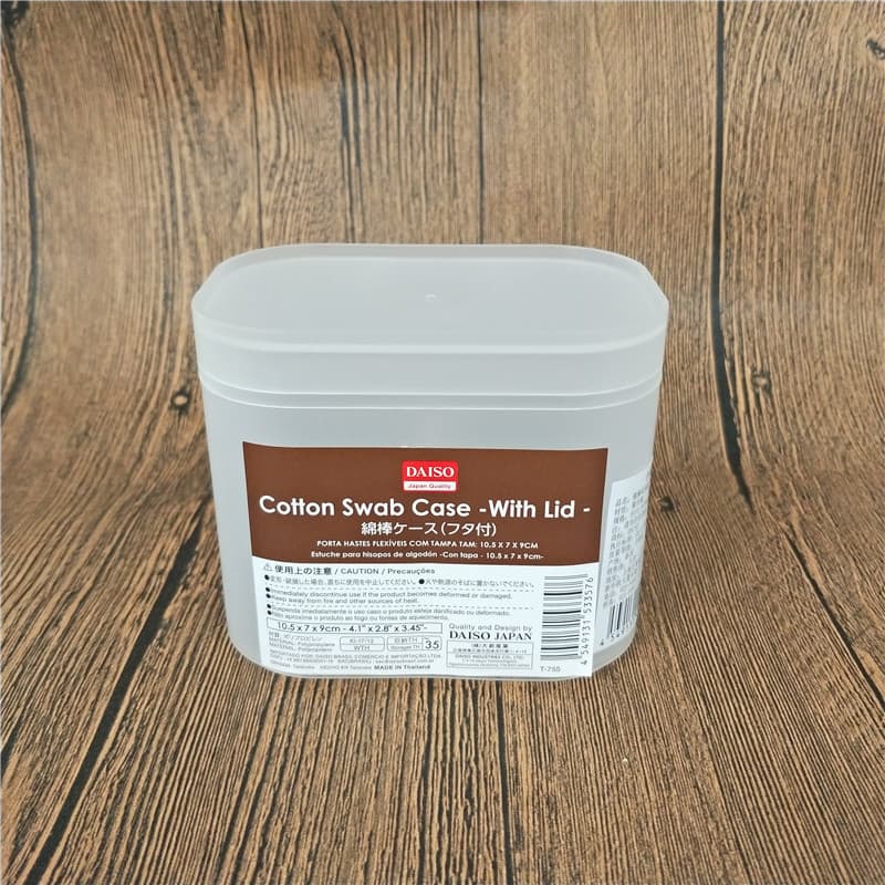 Japão japão DAISO cotonetes de algodão com tampa caixa de armazenamento Band-Aid caixa de armazenamento de mesa caixa de