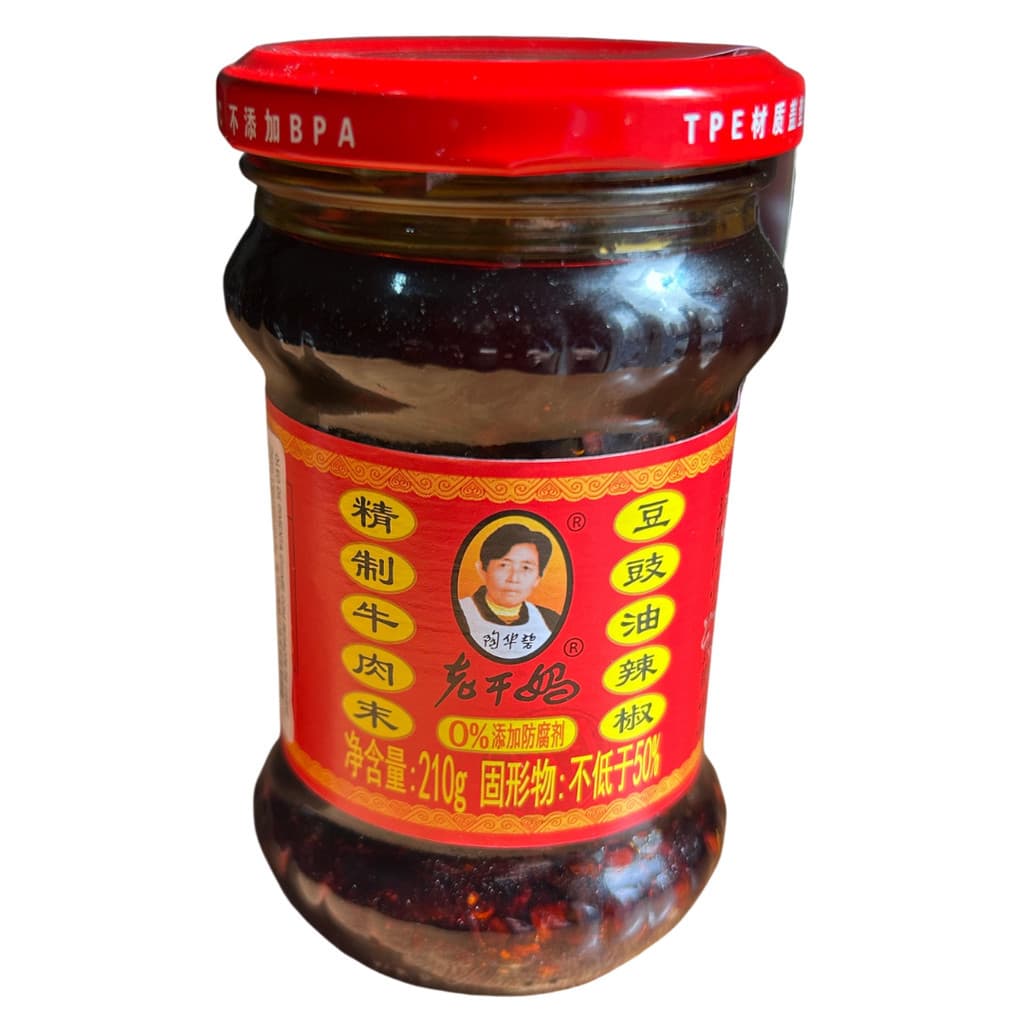 Molho de Pimenta Chinês Lao Gan Ma Pedaços de Carne Bovina