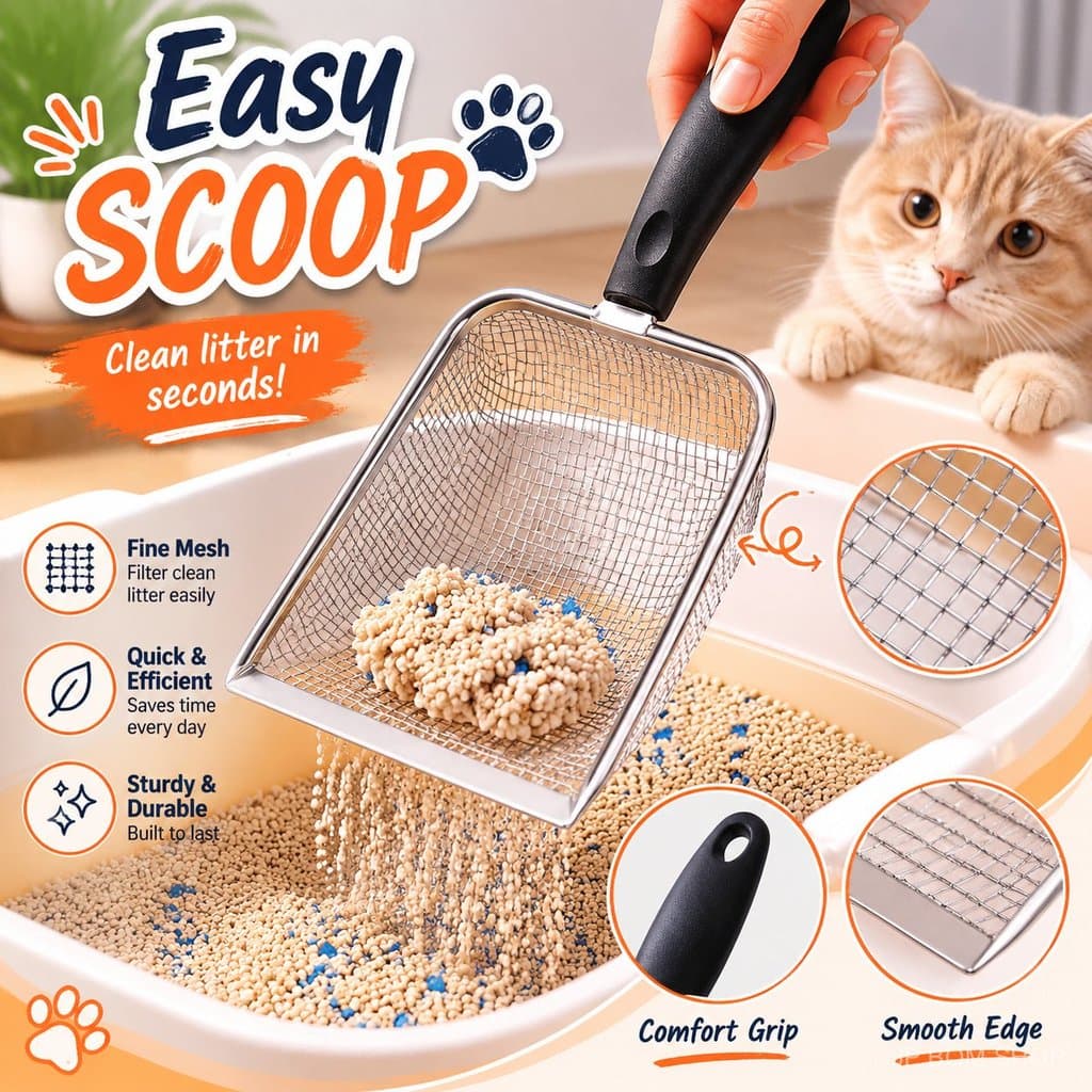 3/4/5 Unidades  Pá De Areia Felina Filtragem Rápida Superfície Lisa Grip Agradável Material Durável