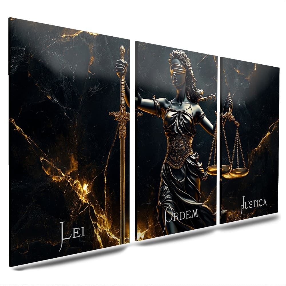 Kit Quadro Decorativo Direito Advocacia Justiça Marmorizado Alta Qualidade  Hd